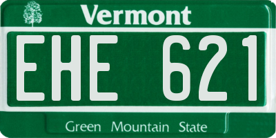 VT license plate EHE621
