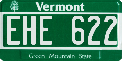 VT license plate EHE622
