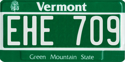 VT license plate EHE709