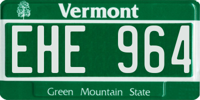 VT license plate EHE964