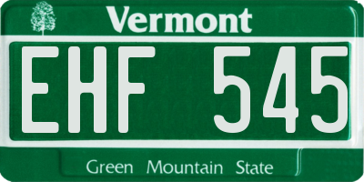 VT license plate EHF545