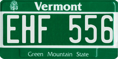 VT license plate EHF556