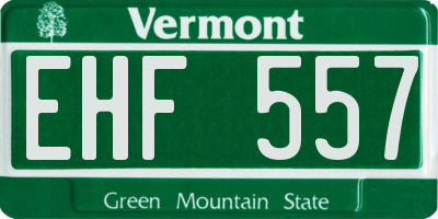 VT license plate EHF557
