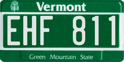 VT license plate EHF811