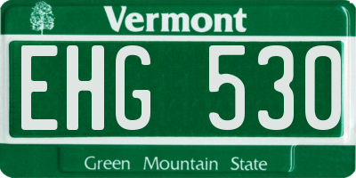 VT license plate EHG530