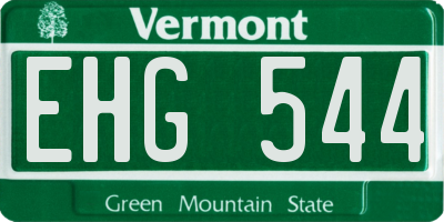 VT license plate EHG544
