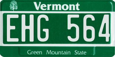 VT license plate EHG564