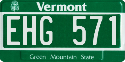 VT license plate EHG571