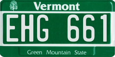VT license plate EHG661