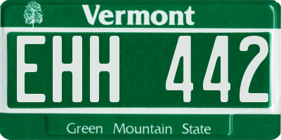 VT license plate EHH442
