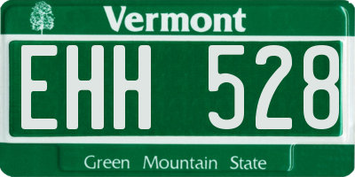 VT license plate EHH528