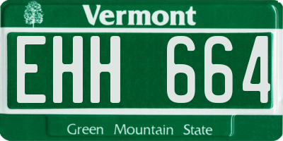 VT license plate EHH664
