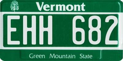 VT license plate EHH682