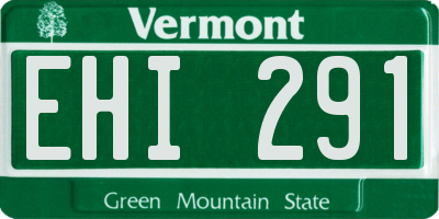 VT license plate EHI291
