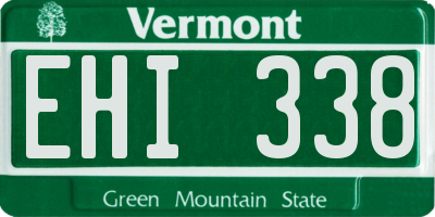 VT license plate EHI338