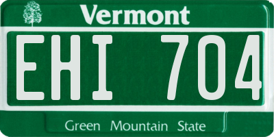 VT license plate EHI704
