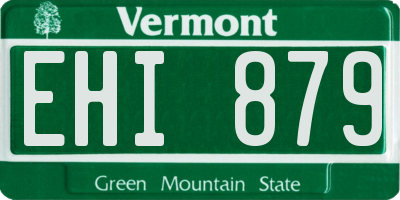 VT license plate EHI879