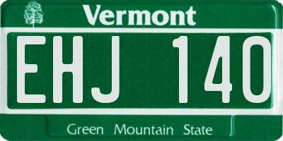 VT license plate EHJ140
