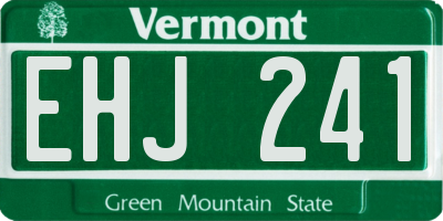 VT license plate EHJ241