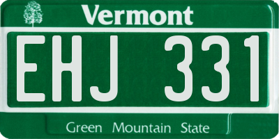 VT license plate EHJ331