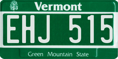 VT license plate EHJ515