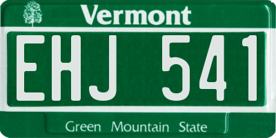 VT license plate EHJ541