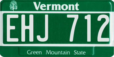 VT license plate EHJ712