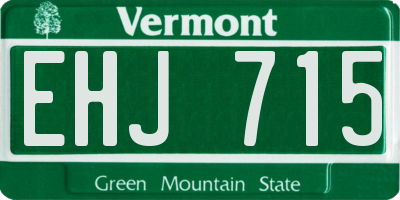 VT license plate EHJ715