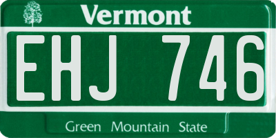VT license plate EHJ746