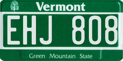 VT license plate EHJ808