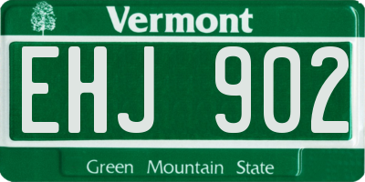 VT license plate EHJ902
