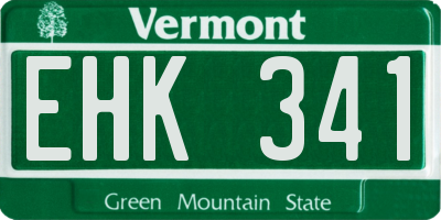VT license plate EHK341