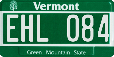 VT license plate EHL084