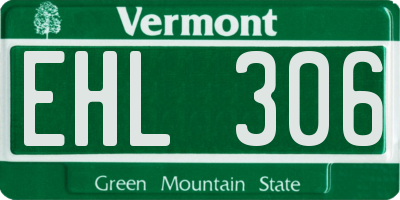 VT license plate EHL306