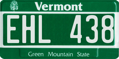 VT license plate EHL438