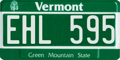 VT license plate EHL595