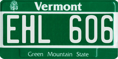 VT license plate EHL606
