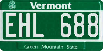 VT license plate EHL688