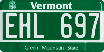 VT license plate EHL697