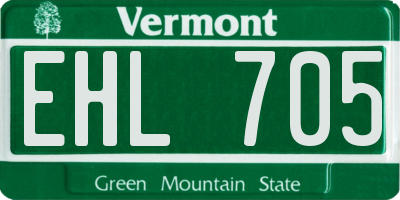 VT license plate EHL705