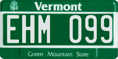 VT license plate EHM099