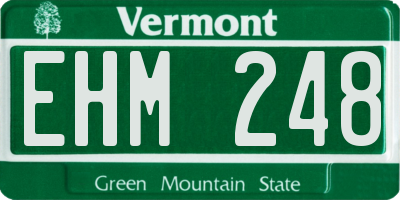 VT license plate EHM248