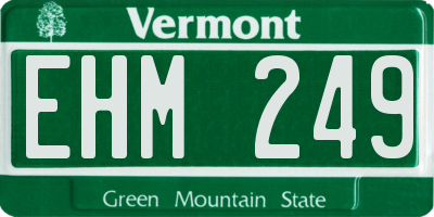 VT license plate EHM249