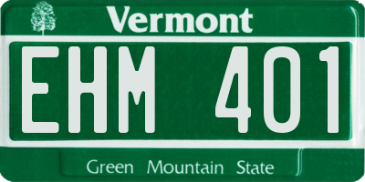 VT license plate EHM401