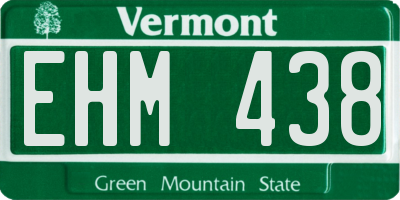 VT license plate EHM438