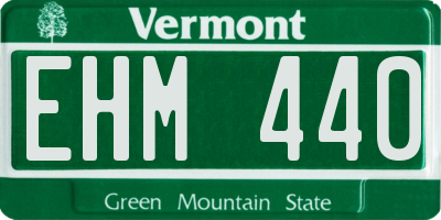 VT license plate EHM440