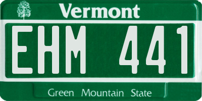 VT license plate EHM441