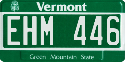 VT license plate EHM446