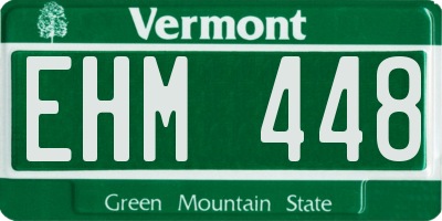VT license plate EHM448
