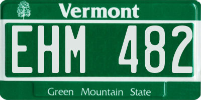 VT license plate EHM482